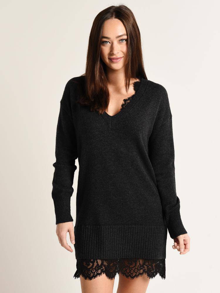 Brouchu Walker Lace Looker Sweater Dress Brouchu Walker Lace Looker Sweater Dress