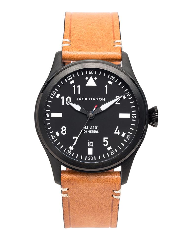 Jack Mason Brand JM-A101-005  Aviator 3 Hand Watch