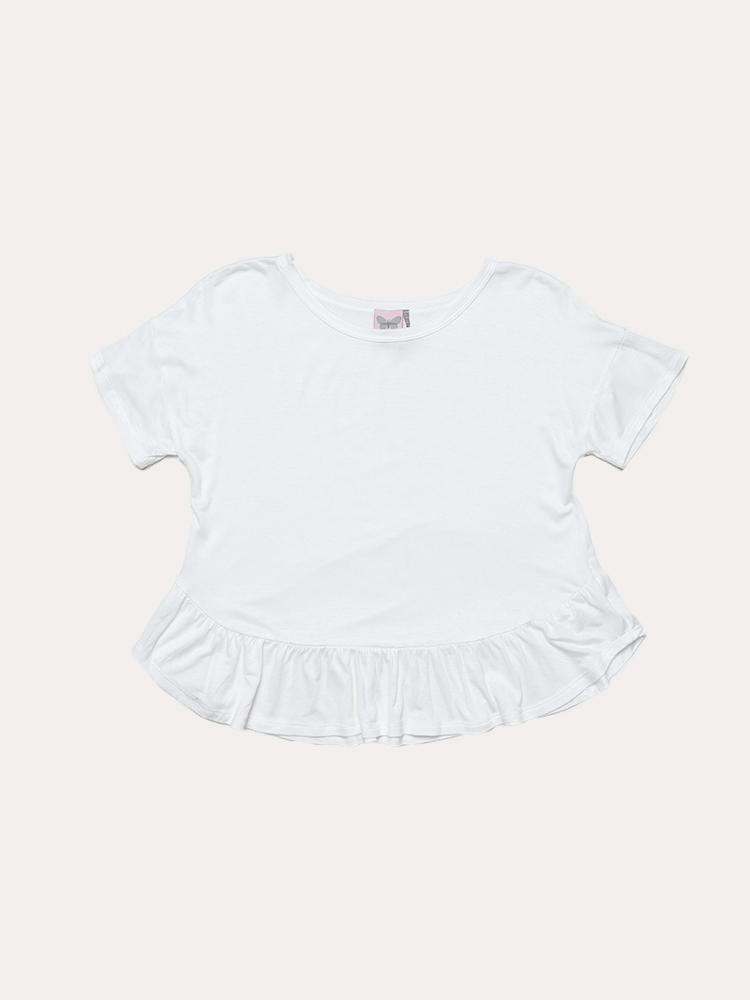 For All Seasons Ruffle Bottom Tee - Saint Bernard