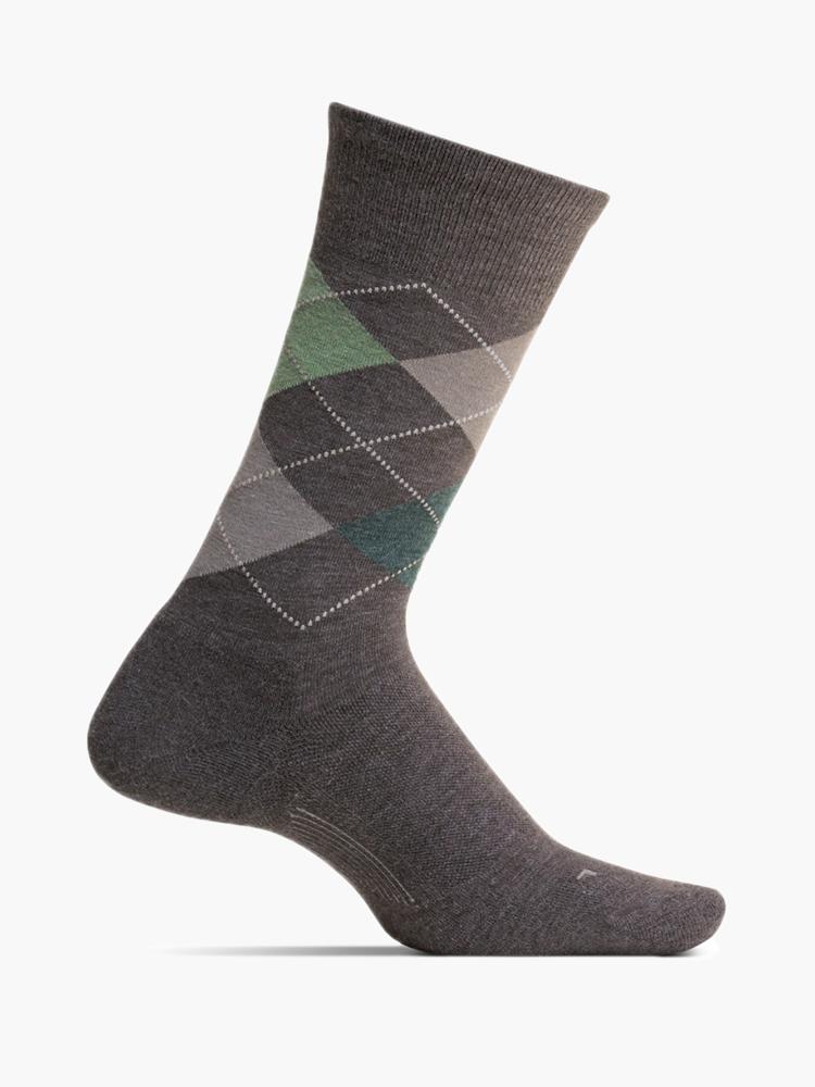 Feetures Everyday Men's Argyle Cushion Crew - Saint Bernard