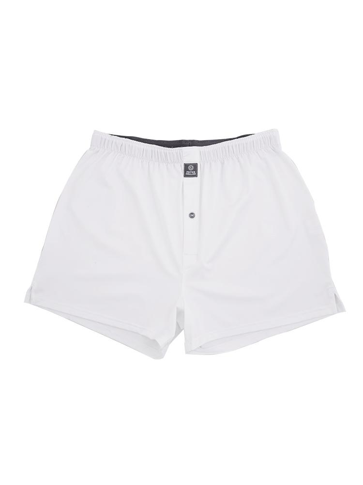 Peter Millar Men's Solid Stretch Jersey Boxer - Saint Bernard