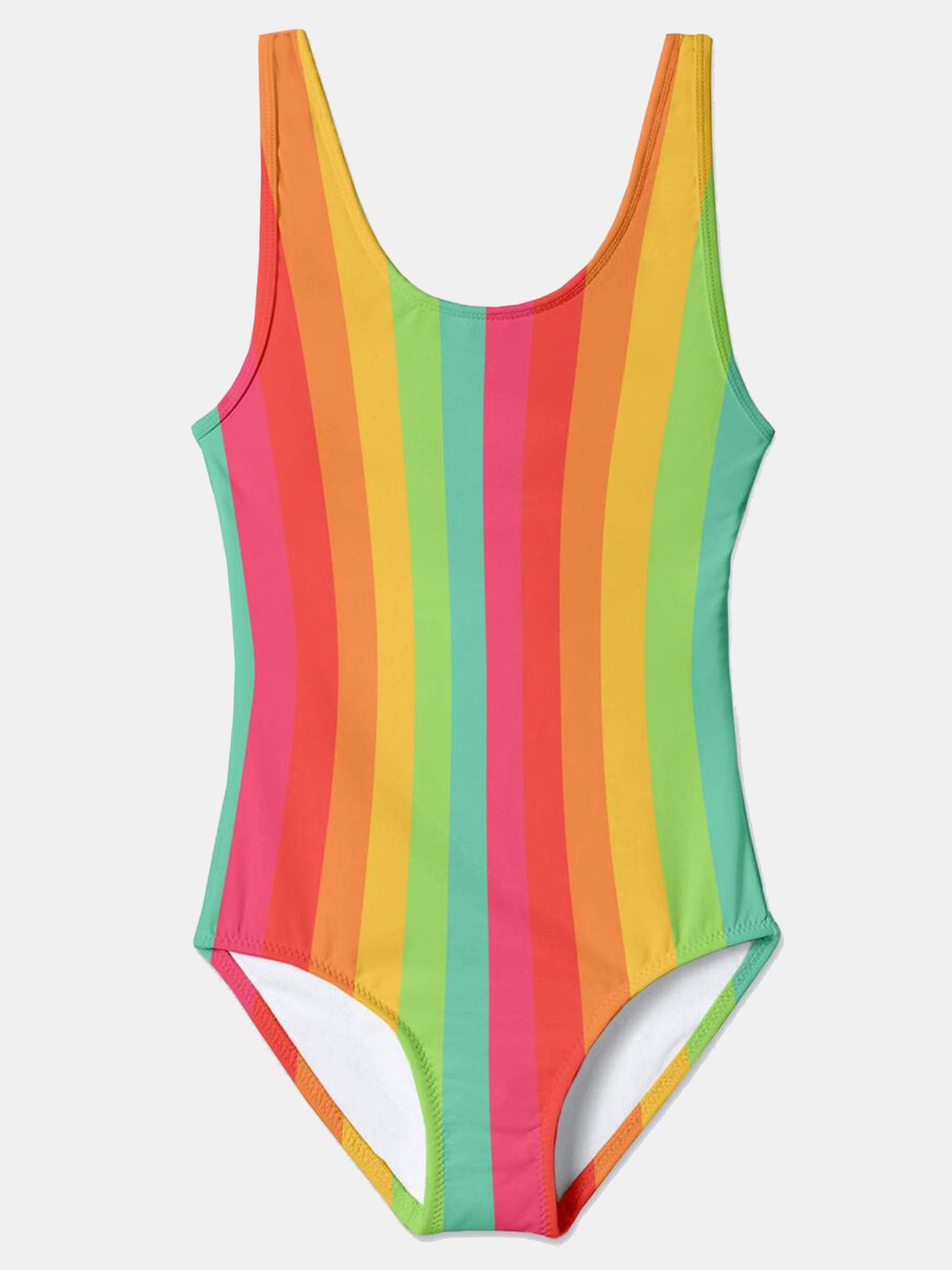 Stella Cove Girls' Mellow Rainbow Tank One Piece Swimsuit - Saint Bernard