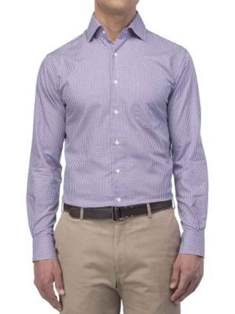 Peter Millar Men's Harrison Mini Pane Long Sleeve Button Down Shirt