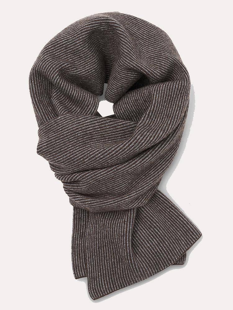 Peter Millar Needle Stripe Merino Blend Italian Scarf - Saint Bernard