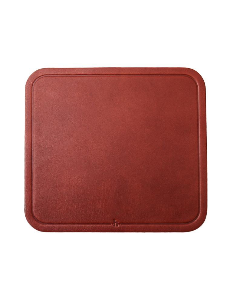 H Barnes And Co English Bridle Leather Tan Mouse Pad - Saint Bernard