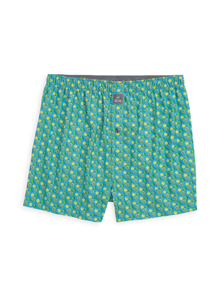 Peter Millar Clark Printed Citrus Stretch Jersey Boxer - Saint Bernard