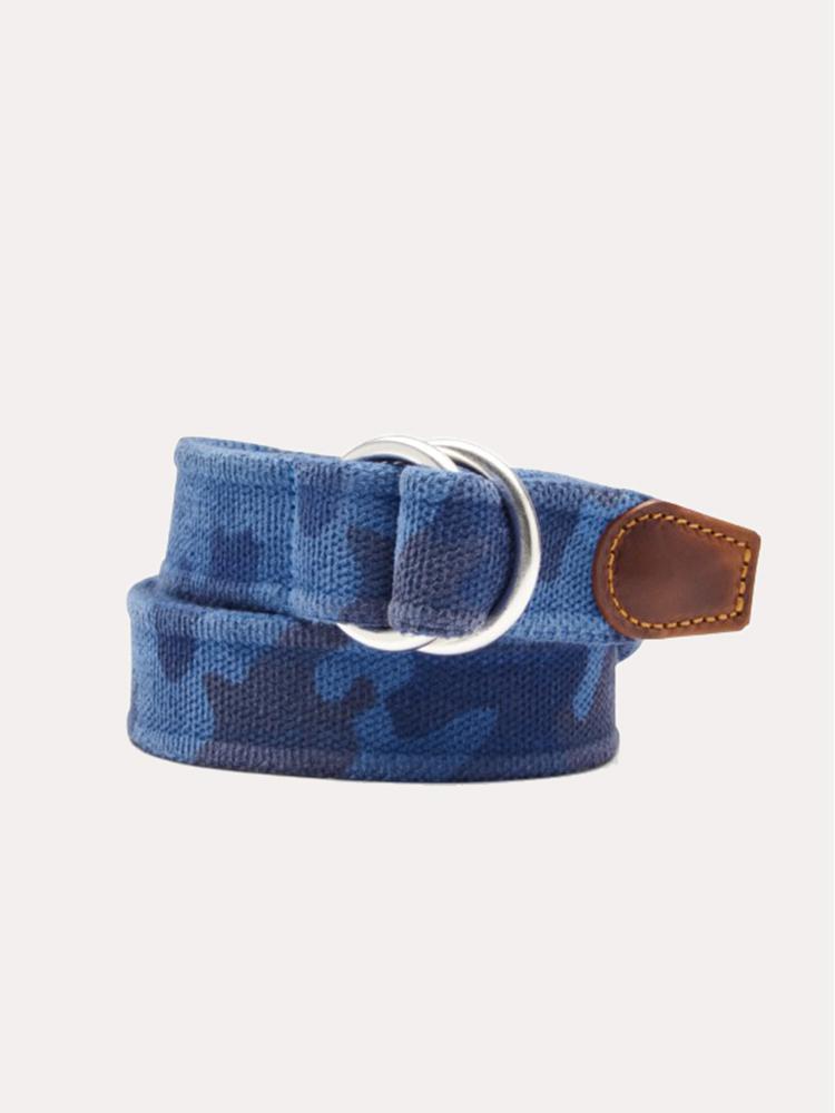 Peter Millar Men's Washed Canvas Camo O-R Belt - Saint Bernard