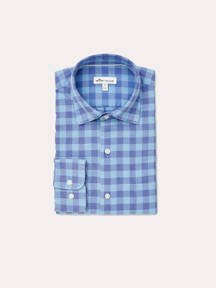 Peter Millar Men's Brighton Grand Gingham Button Down - Saint Bernard