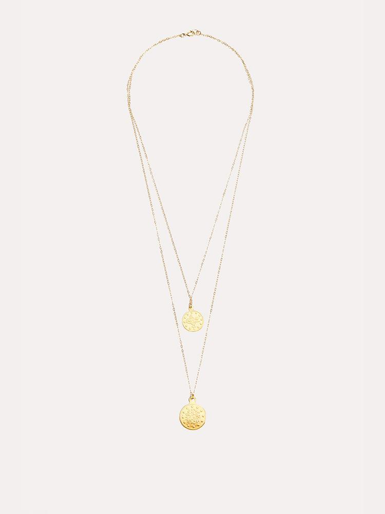 Joy Dravecky Empire Coin Layered Necklace - Saint Bernard