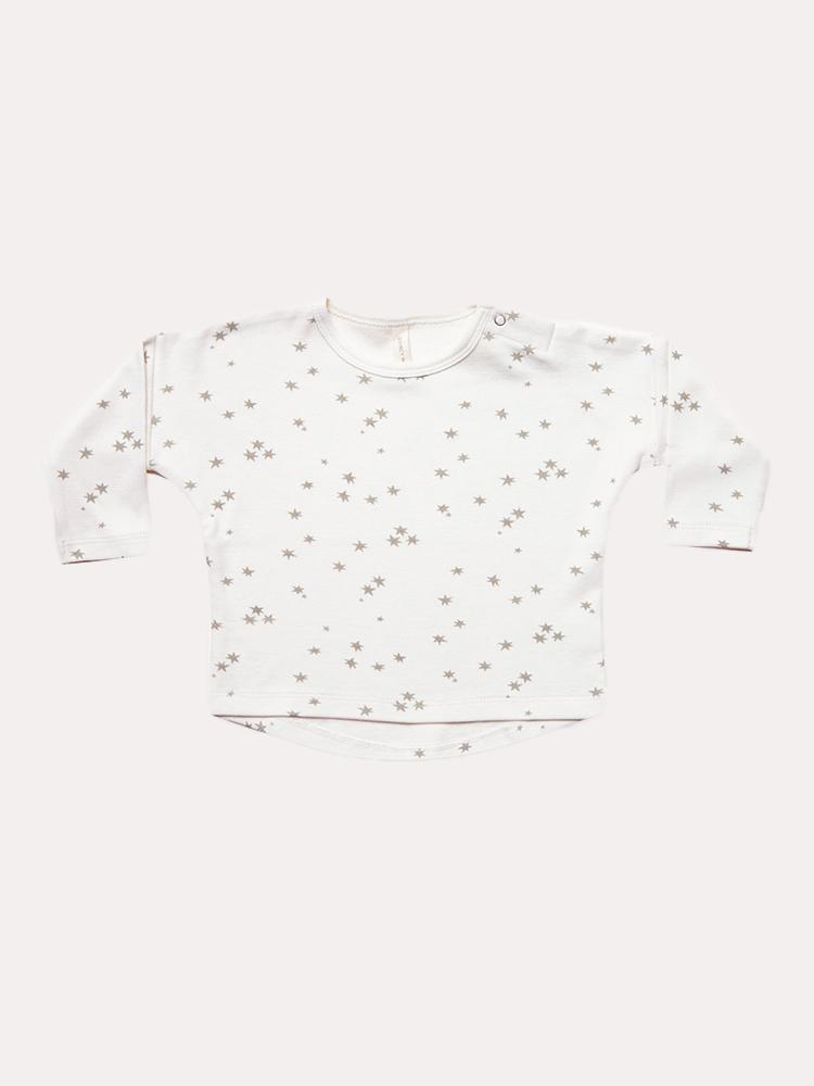 Quincy Mae Long Sleeve Baby Star Tee - Saint Bernard