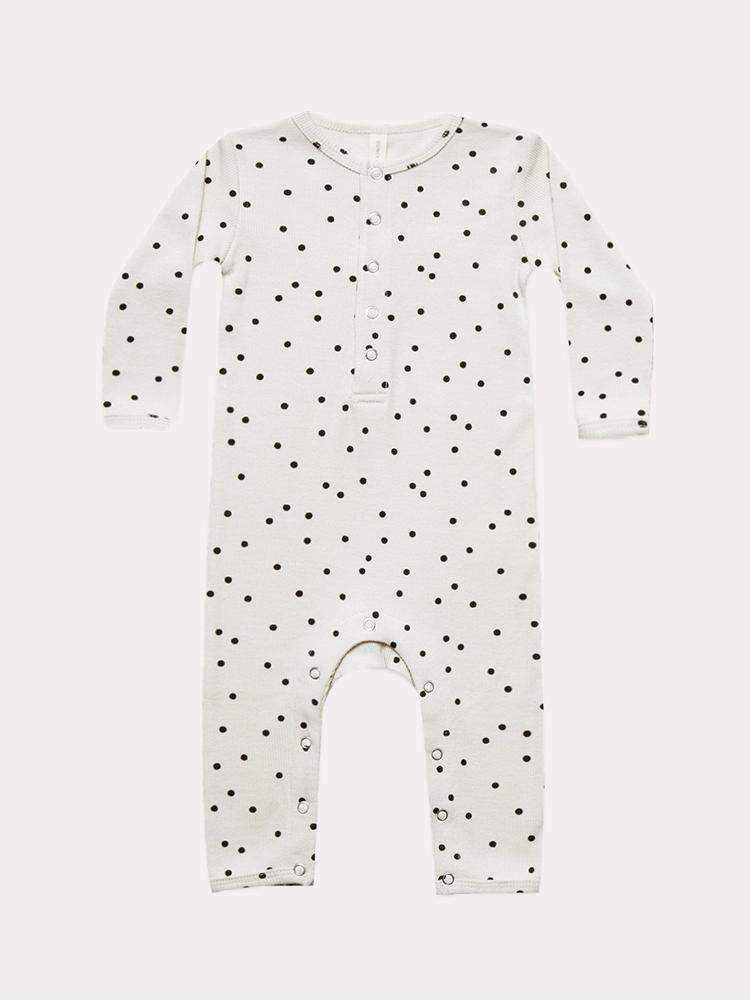 Quincy Mae Baby Ribbed Jumpsuit - Saint Bernard