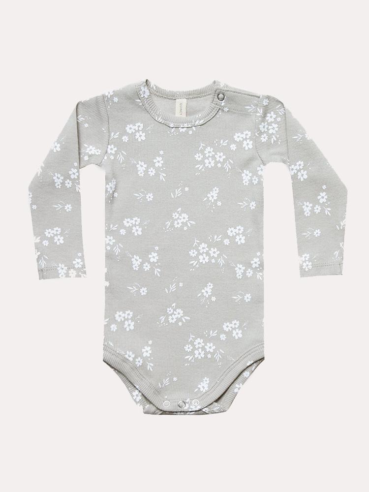 Quincy Mae Baby Ribbed Long Sleeve Onesie - Saint Bernard