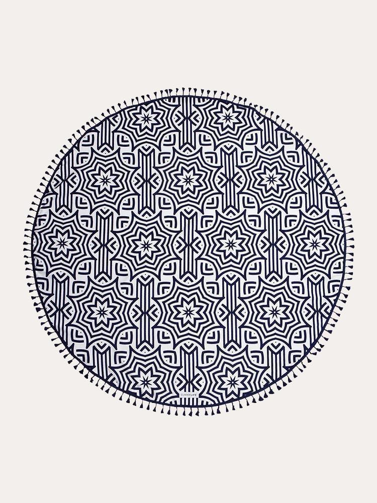 Sunnylife Round Fouta Towel Azule - Saint Bernard