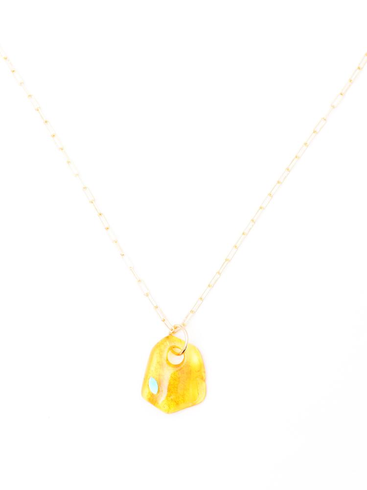Annie O`Grady Designs Amber With Turquoise Necklace