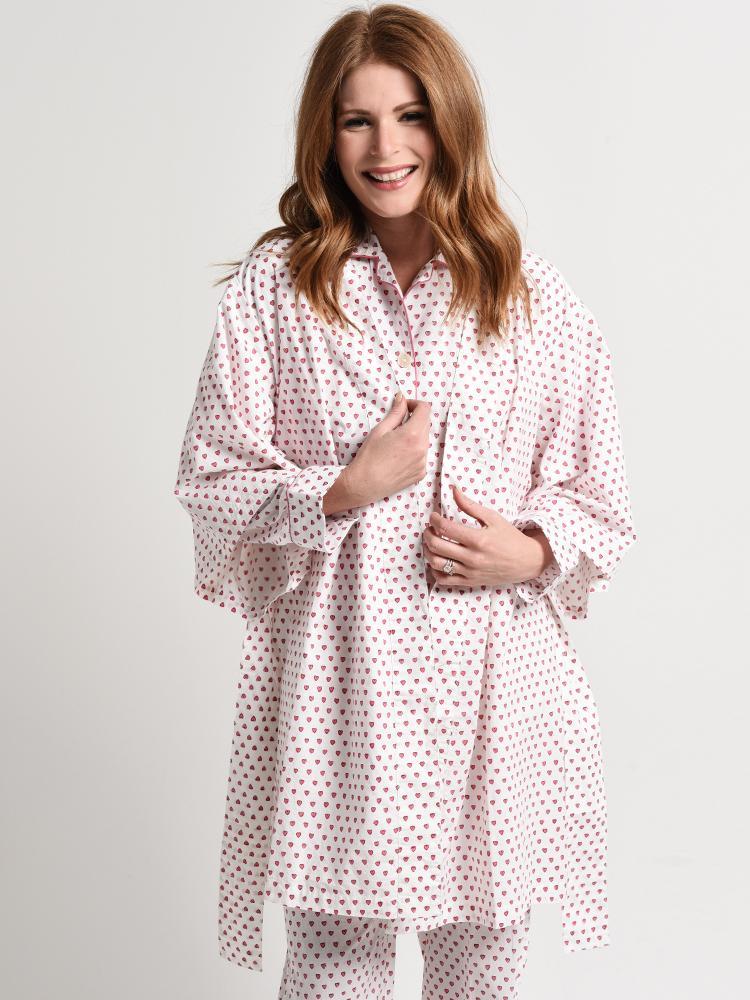 Roller Rabbit Women's Hearts Robe - Saint Bernard