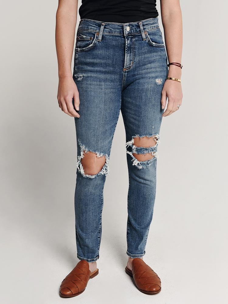 AGOLDE Sophie Crop Jean - Saint Bernard