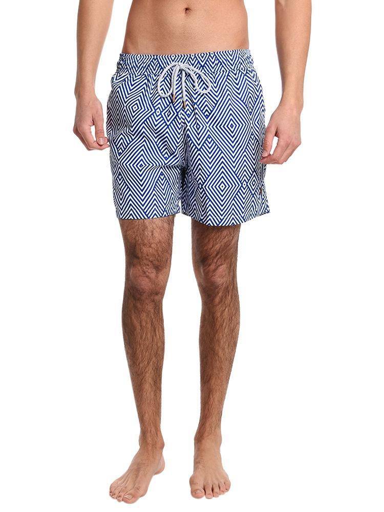 Retromarine Navy Blue Arrows Swim Trunk - Saint Bernard