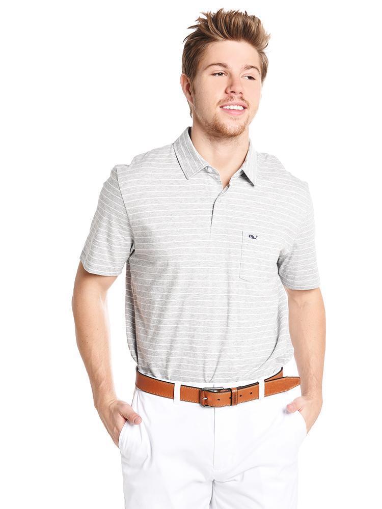 Vineyard Vines Men's Open Feder Stripe Polo Saint Bernard