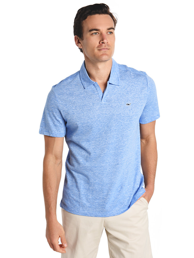 Vineyard Vines Yarn-Dyed Linen Feeder Stripe Polo - Saint Bernard