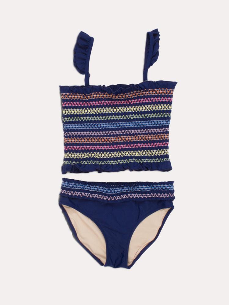 Shade Critters Rainbow Smocked Tankini Set - Saint Bernard