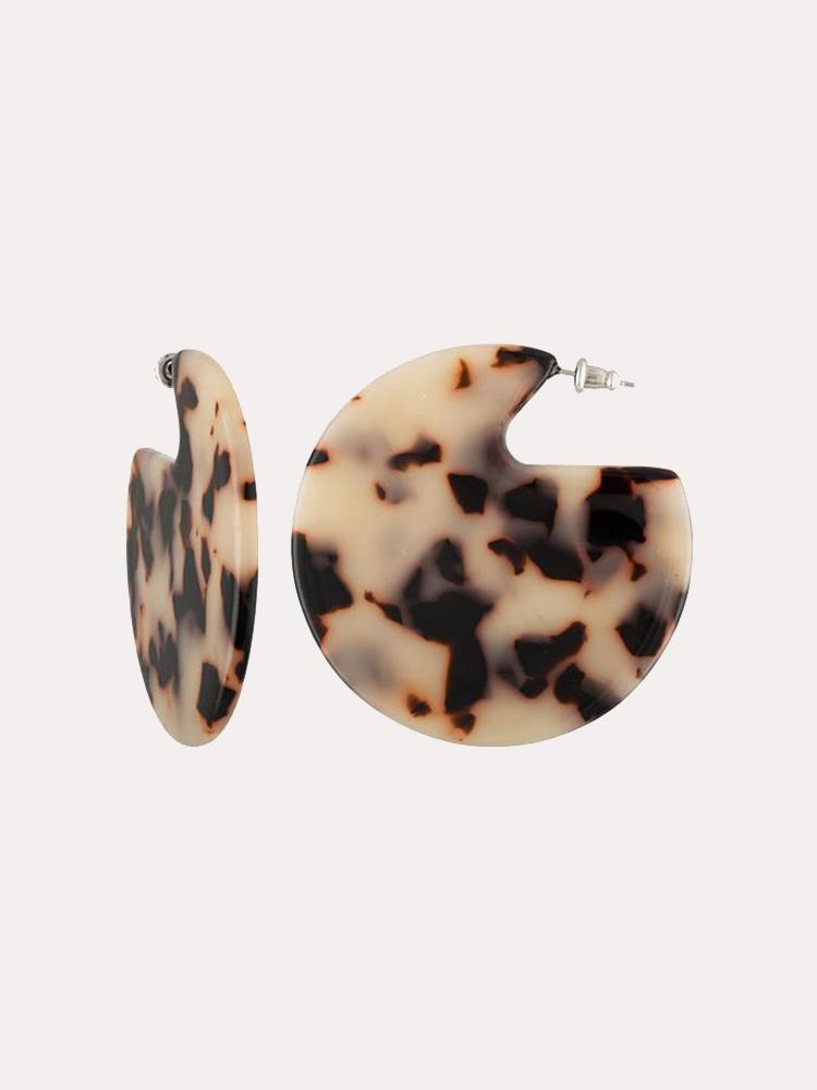 Machete Clare Earrings In Ash Blonde Tortoise - Saint Bernard