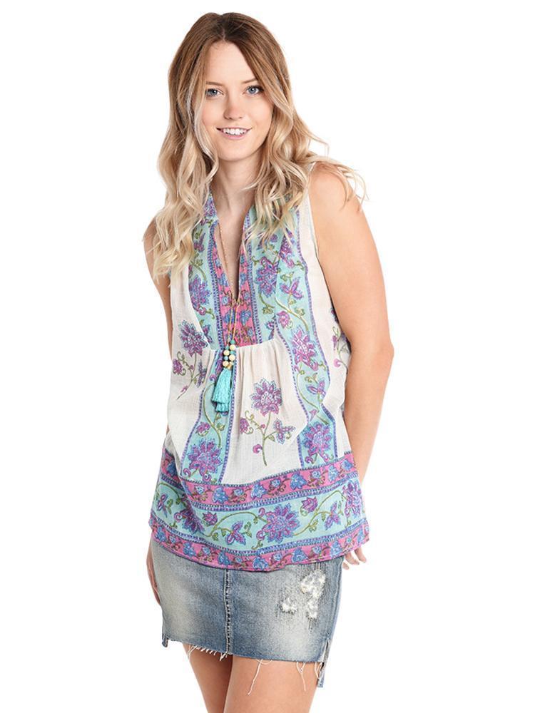 Alicia Bell Tunic Tank Top With Tassels