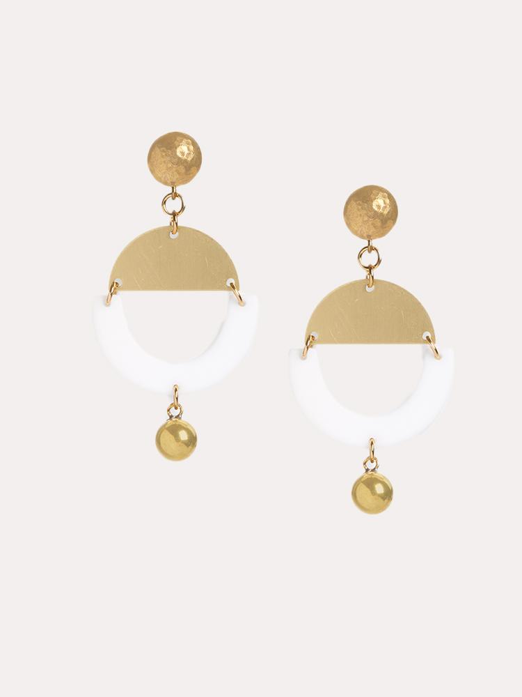 Neely Phelan Resin Acrylic Drop Earrings - Saint Bernard