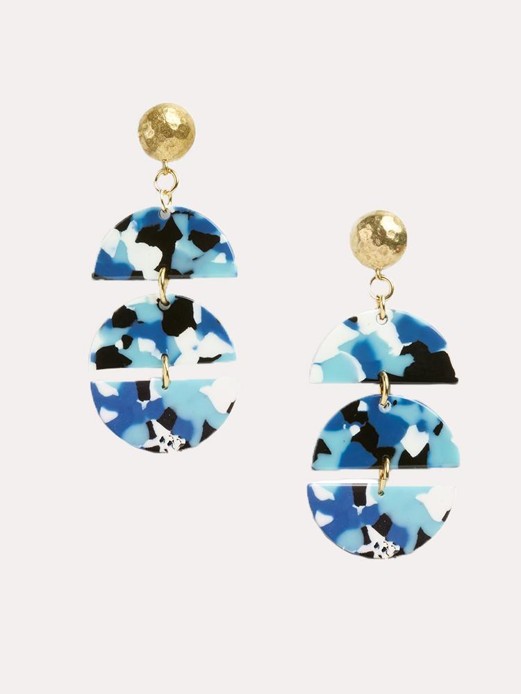 Neely Phelan Cascading Crescent Drop Earrings - Saint Bernard