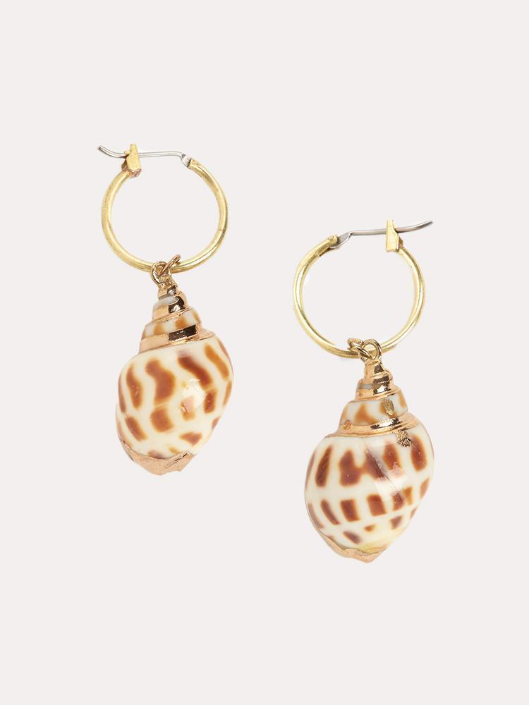 Neely Phelan Moon Snail Hoop Earrings - Saint Bernard