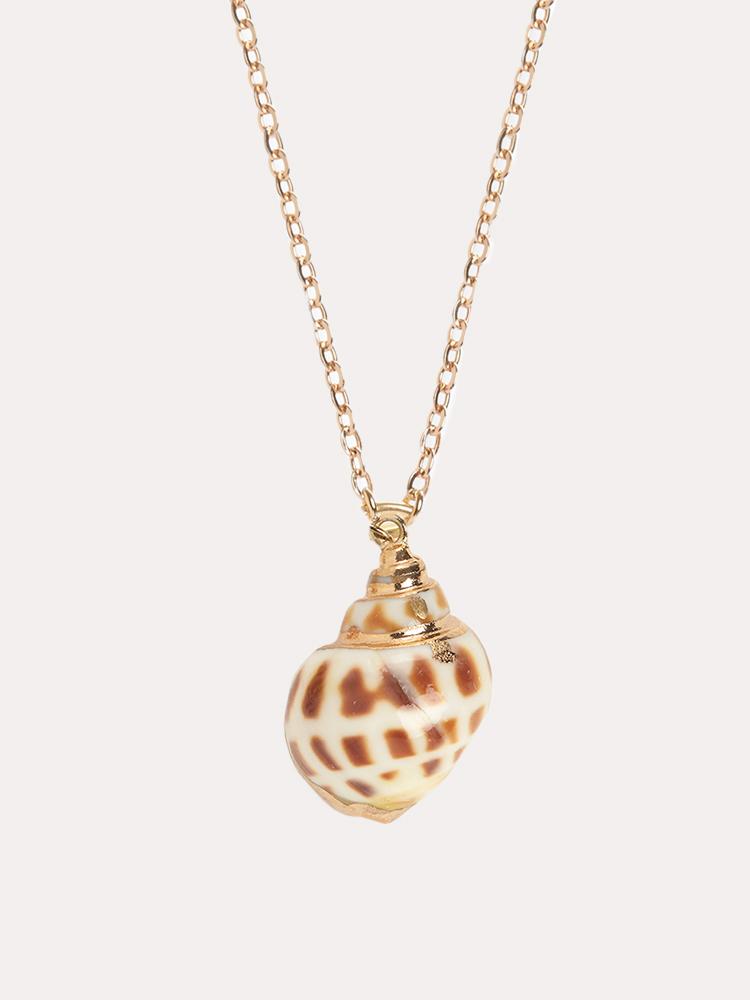 Neely Phelan Moon Shell Drop Necklace - Saint Bernard
