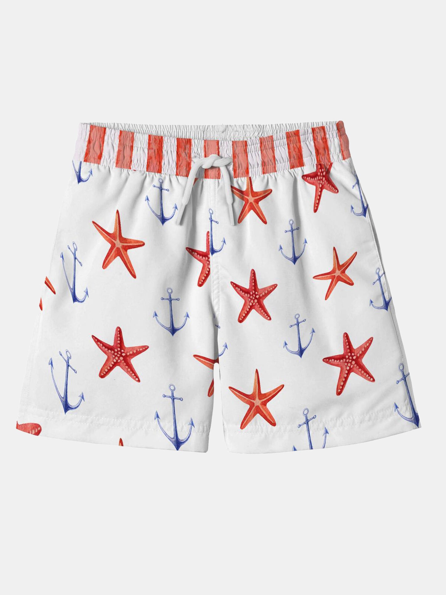 Stella Cove Little Girls' Starfish and Anchor Swim Shorts - Saint Bernard
