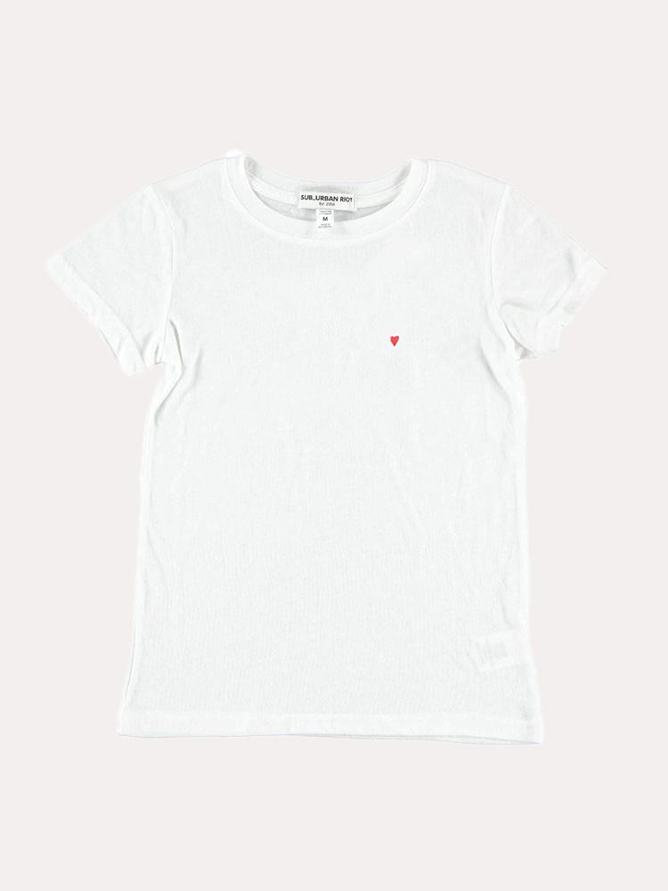 Sub_Urban Riot Girls' Heart Embroidered Tee - Saint Bernard