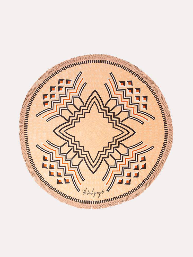 The Beach People Savannah Round Towel - Saint Bernard