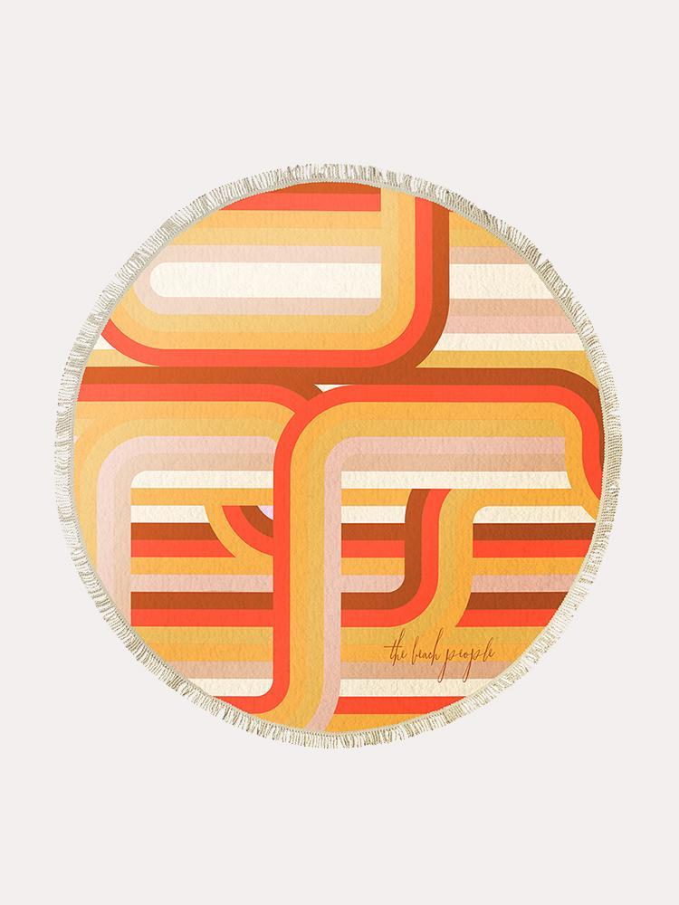 The Beach People La Plage Round Towel - Saint Bernard