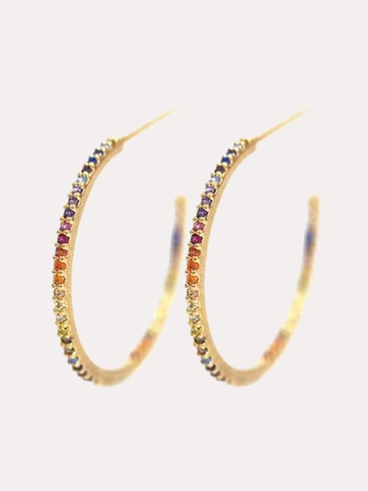 Tai Medium Rainbow Hoop Earrings - Saint Bernard
