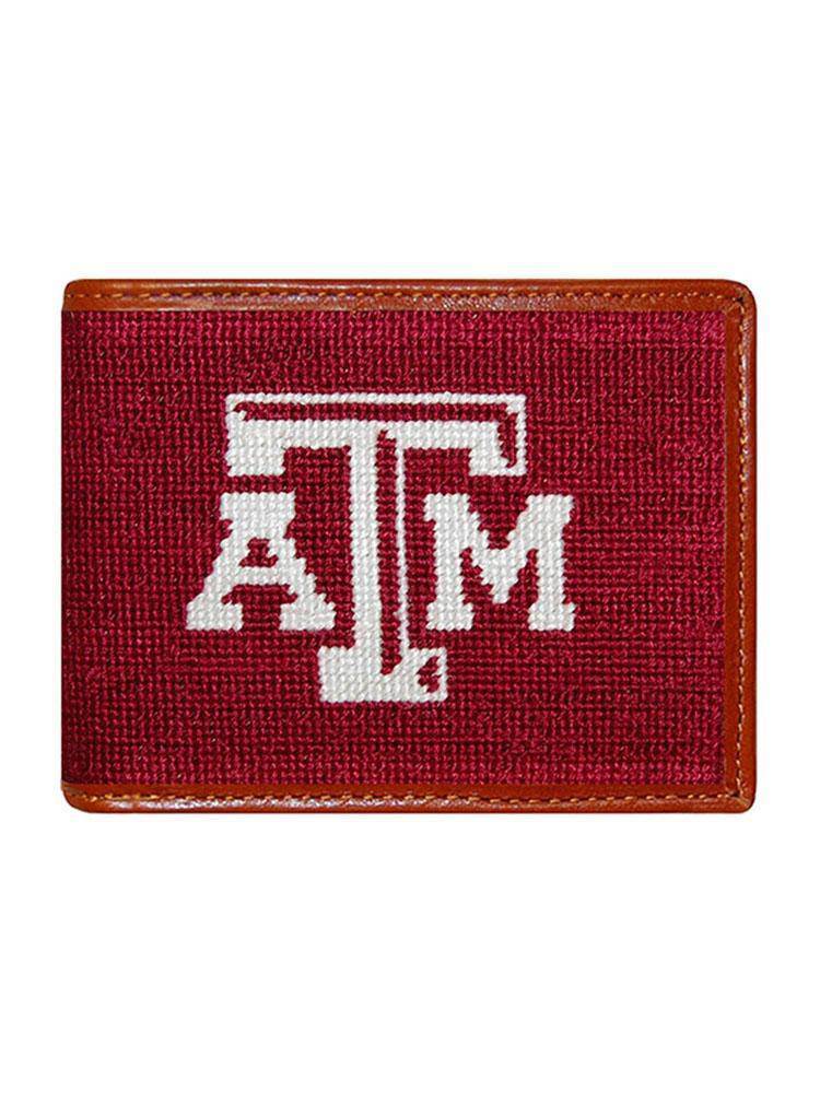 Smathers & Branson Texas A&M Bi-Fold Needlepoint Wallet - Saint Bernard