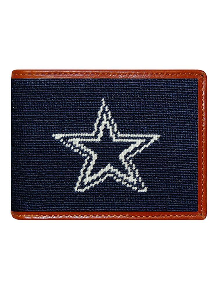 Smathers & Branson Dallas Cowboys Bi-Fold Needlepoint Wallet - Saint Bernard