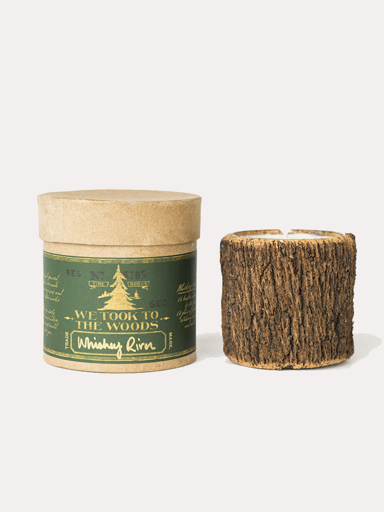 We Took To The Woods Whiskey River Bark Candle - Saint Bernard