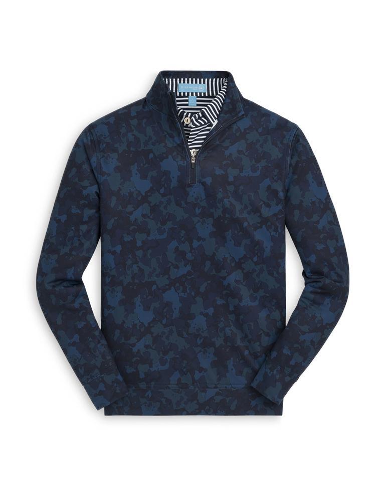Peter Millar Boys'Perth Stretch Camo 1/4 Zip - Saint Bernard