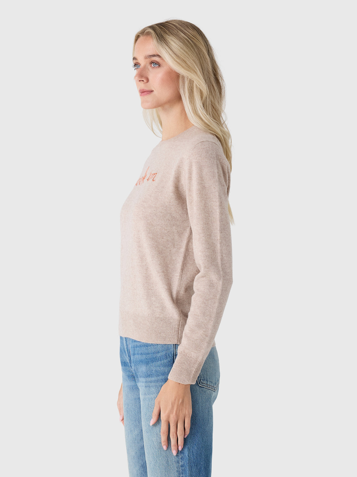 Lingua Franca Women's Hook 'Em Crewneck Sweater - Saint Bernard