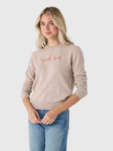 Lingua Franca Women's Hook 'Em Crewneck Sweater - Saint Bernard
