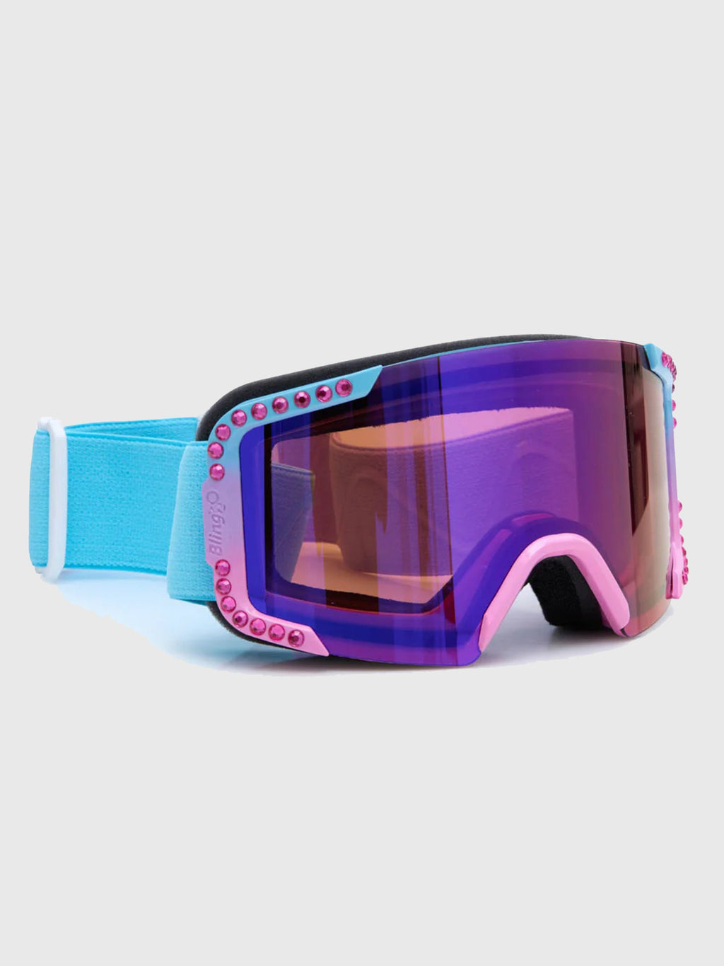 Bling 2O Turquoise Lustrous Frost Snow Goggle - Saint Bernard