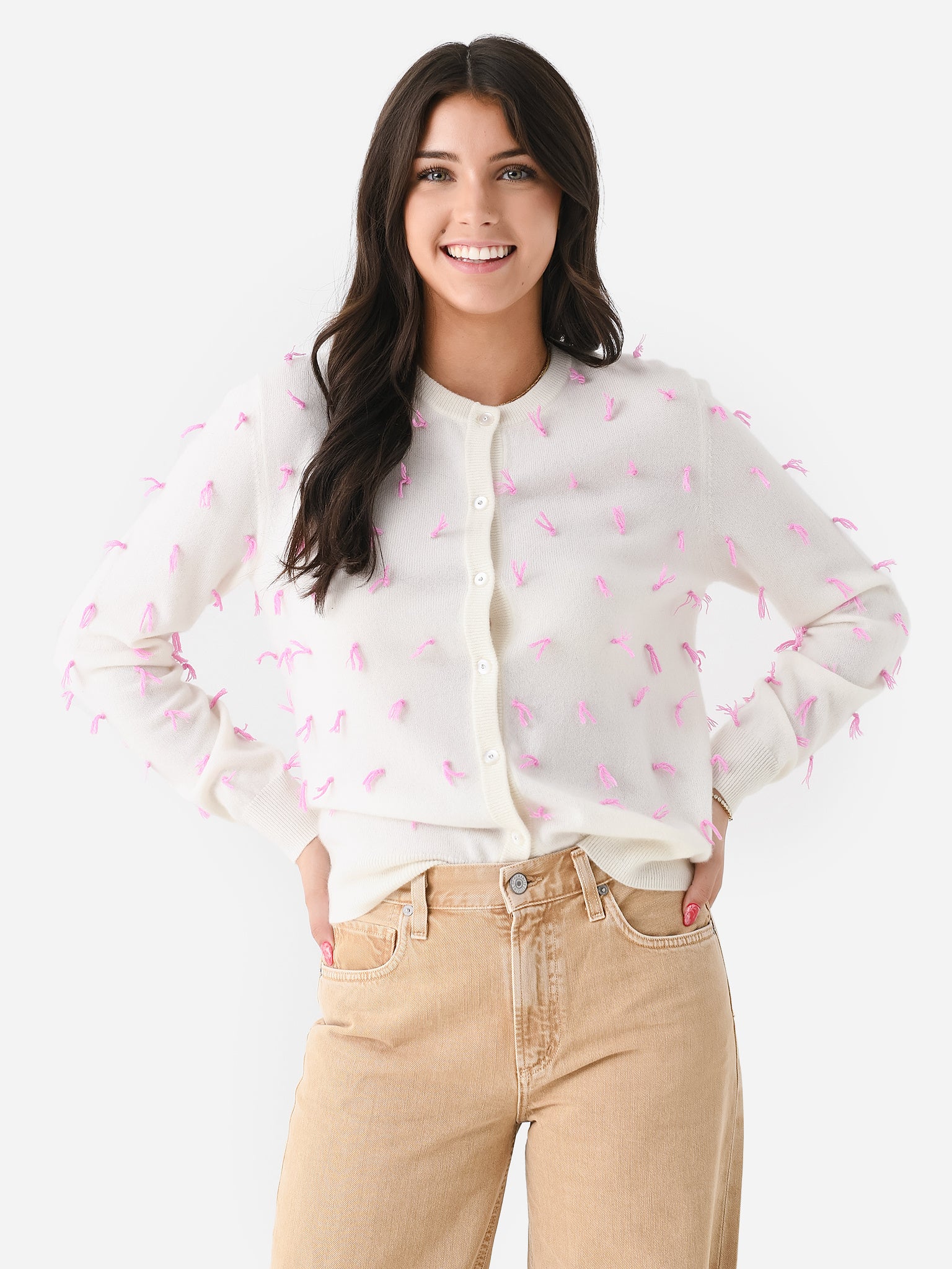 Lingua Franca Women's Quilt Knot Cardigan - Saint Bernard