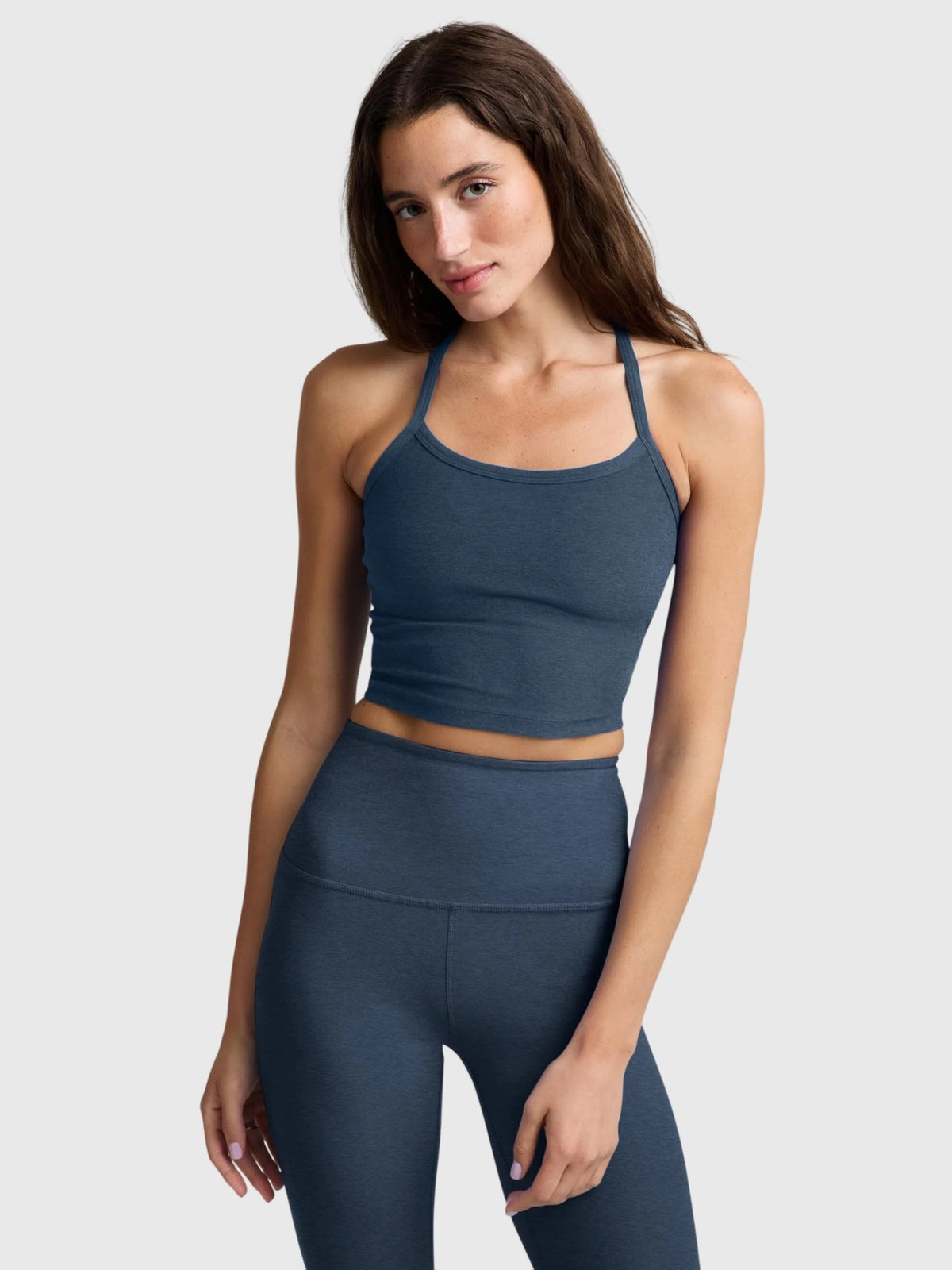 Beyond Yoga Women's Spacedye Slim Racerback Cropped Tank - Saint Bernard