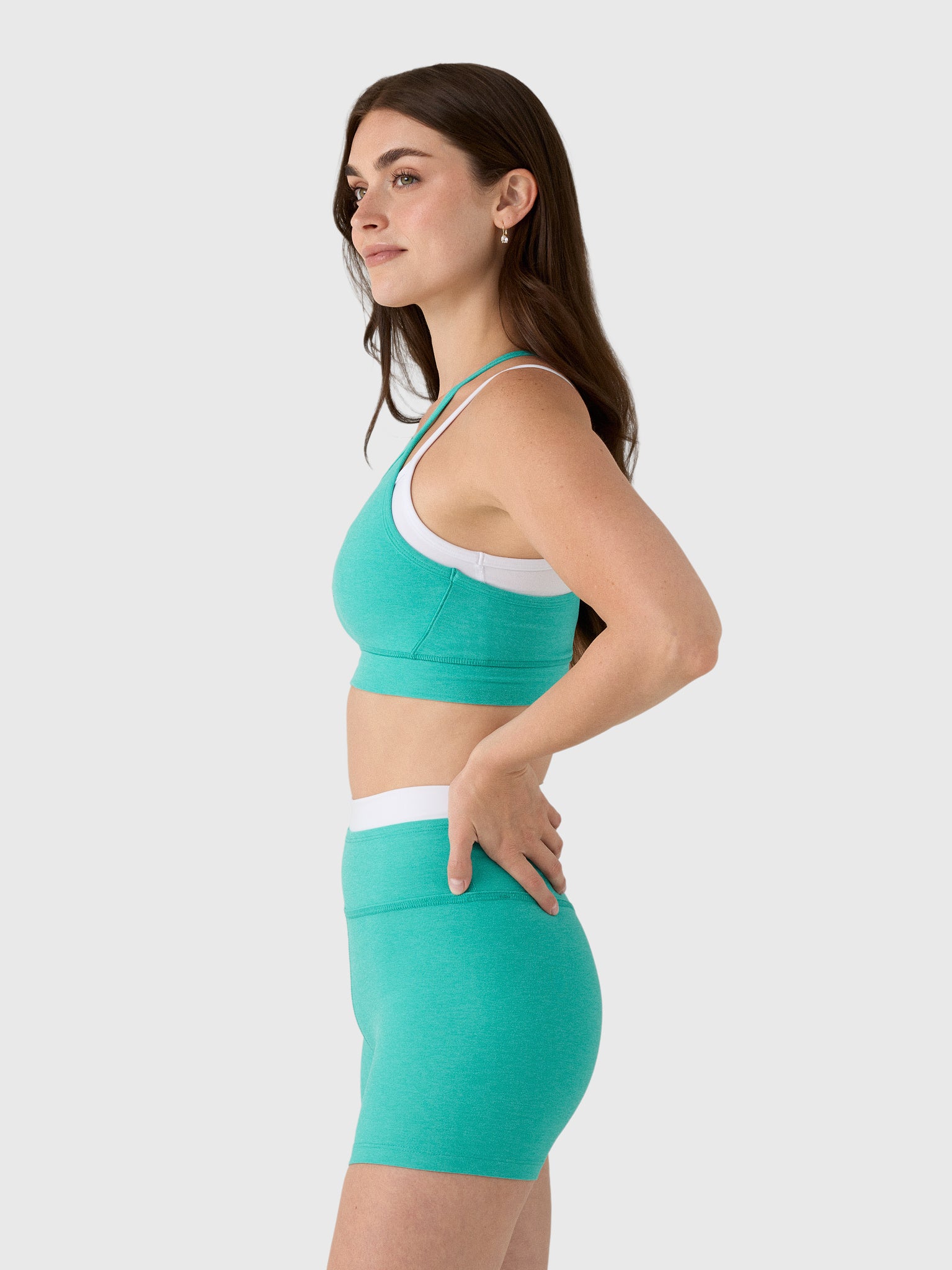Beyond Yoga Women's Spacedye Layered Long Line Bra
