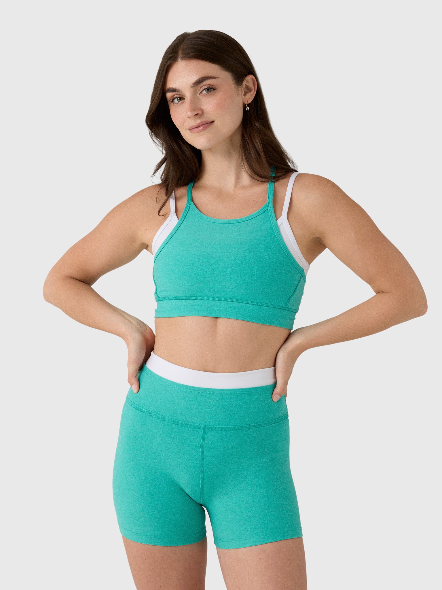 Beyond Yoga Women's Spacedye Layered Long Line Bra