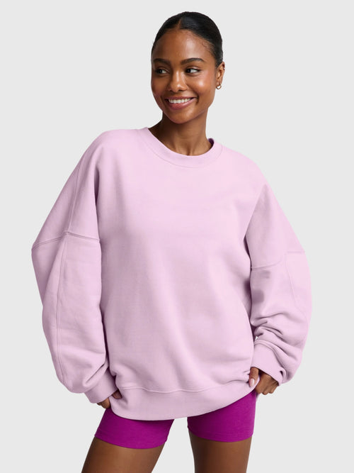 Beyond Yoga Women's LuxeFleece 2.0 Oversized Crewneck - Saint Bernard