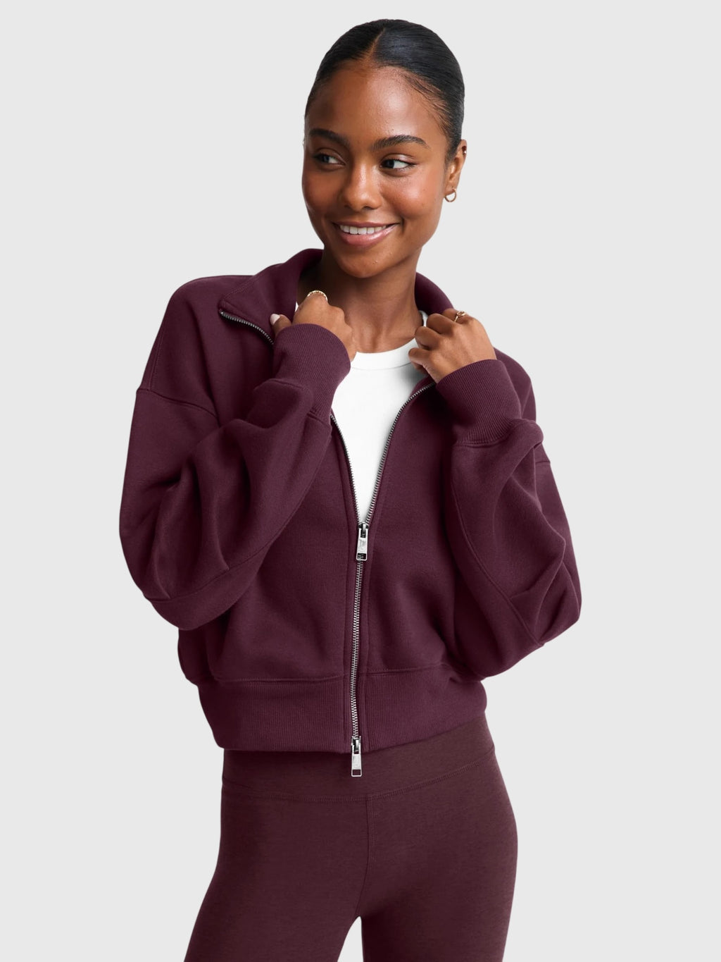 Beyond Yoga Women's LuxeFleece 2.0 Double Zip Jacket - Saint Bernard