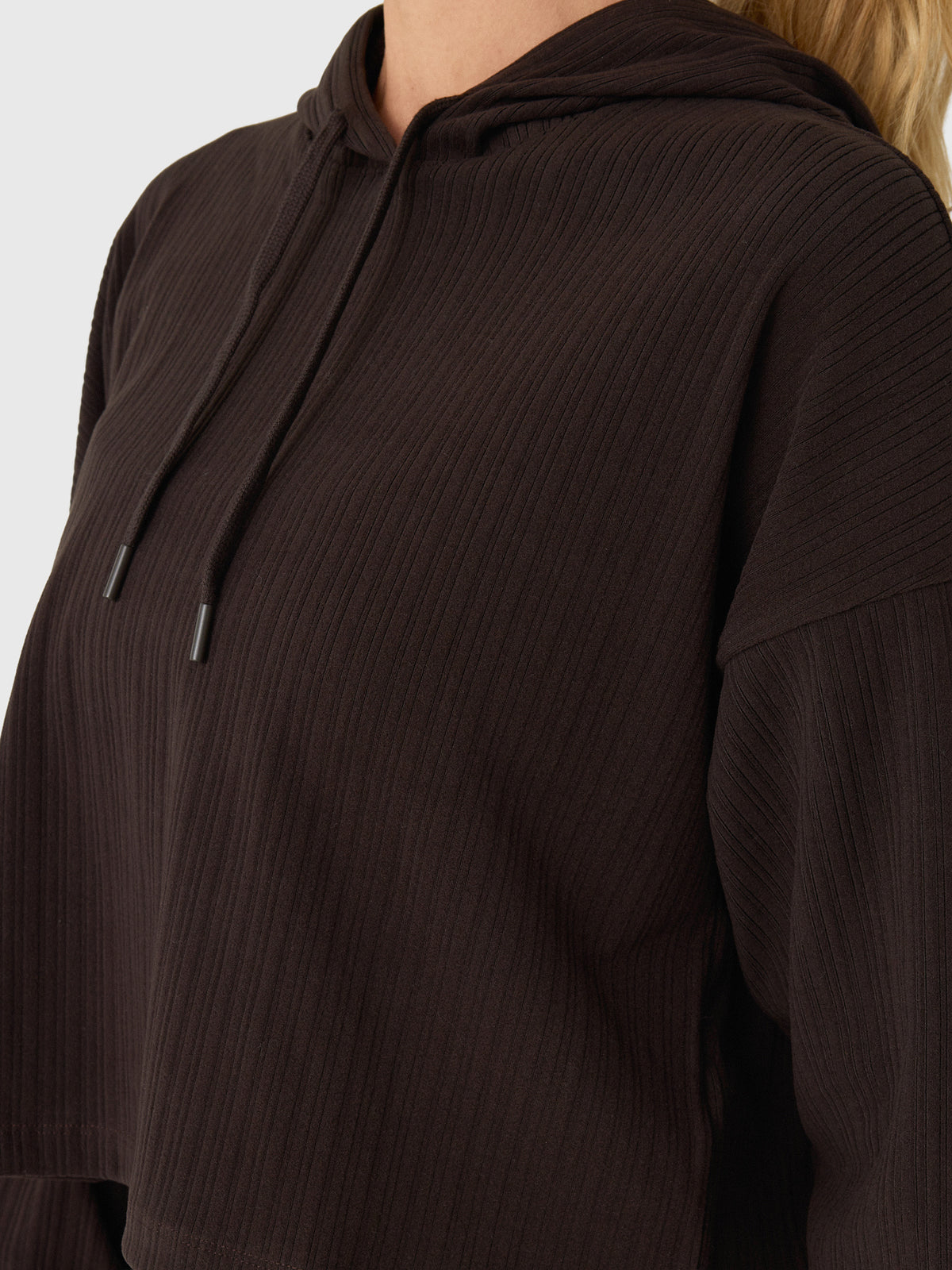 Beyond Yoga Women's Breathe Easy Ribbed Hoodie - Saint Bernard