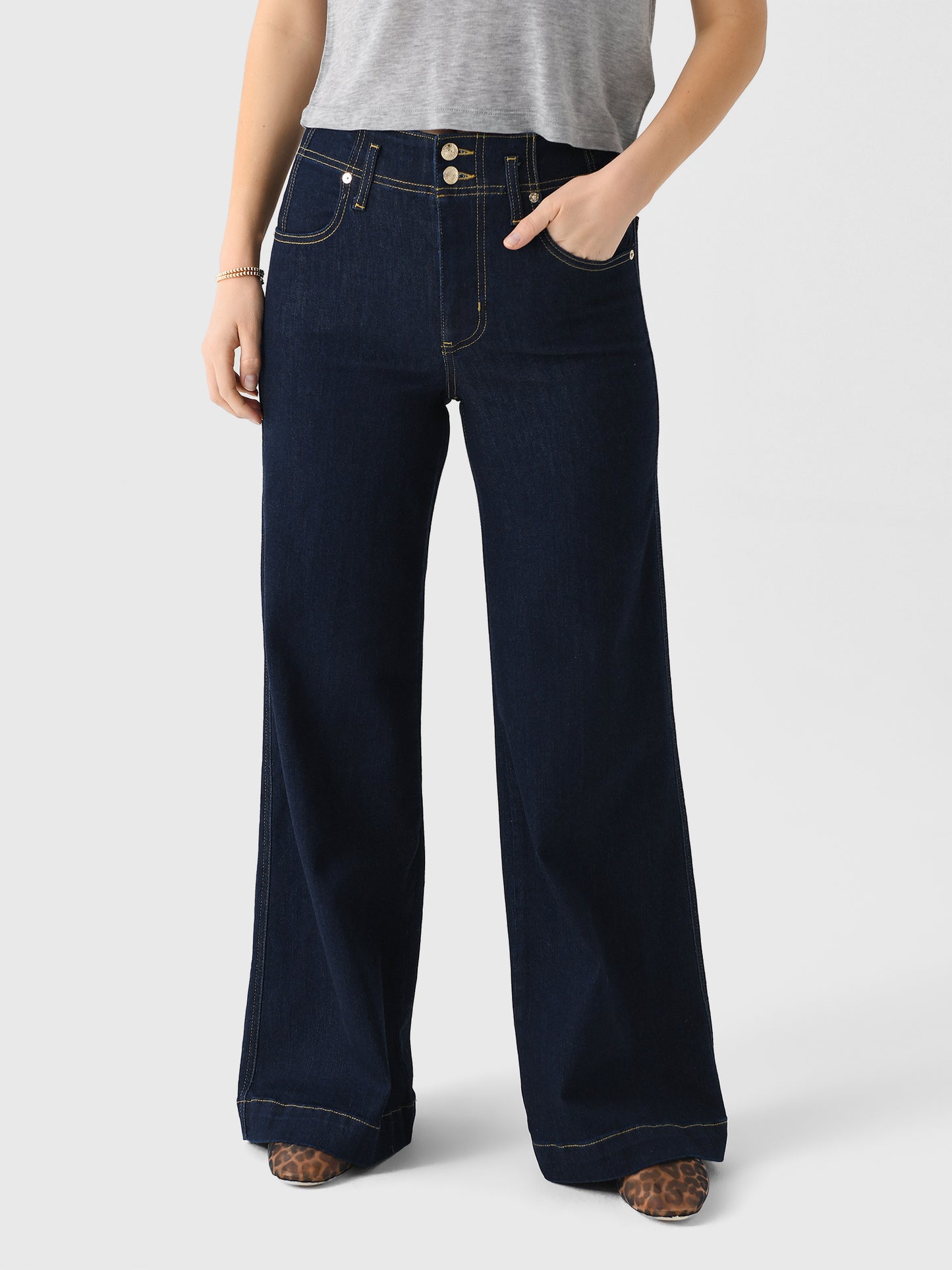 Frame Women's The Seamed Wide Trouser - Saint Bernard